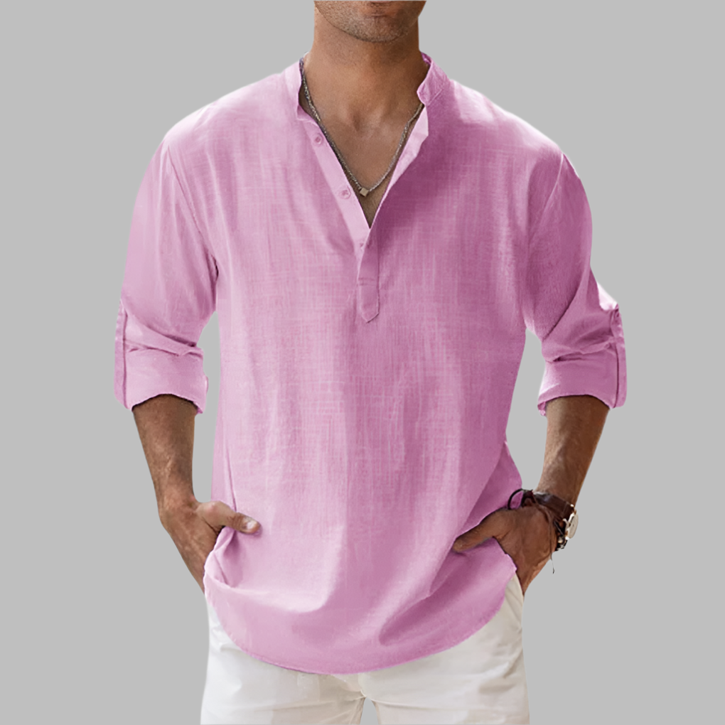 Verena | Camisa de Linho Masculina Relaxed Fit