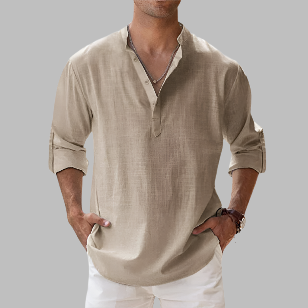 Verena | Camisa de Linho Masculina Relaxed Fit