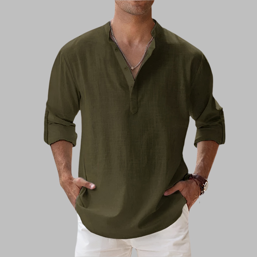 Verena | Camisa de Linho Masculina Relaxed Fit