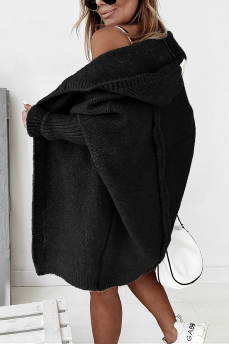 Vianne | Cardigan Oversize com Capuz Tricô Feminino