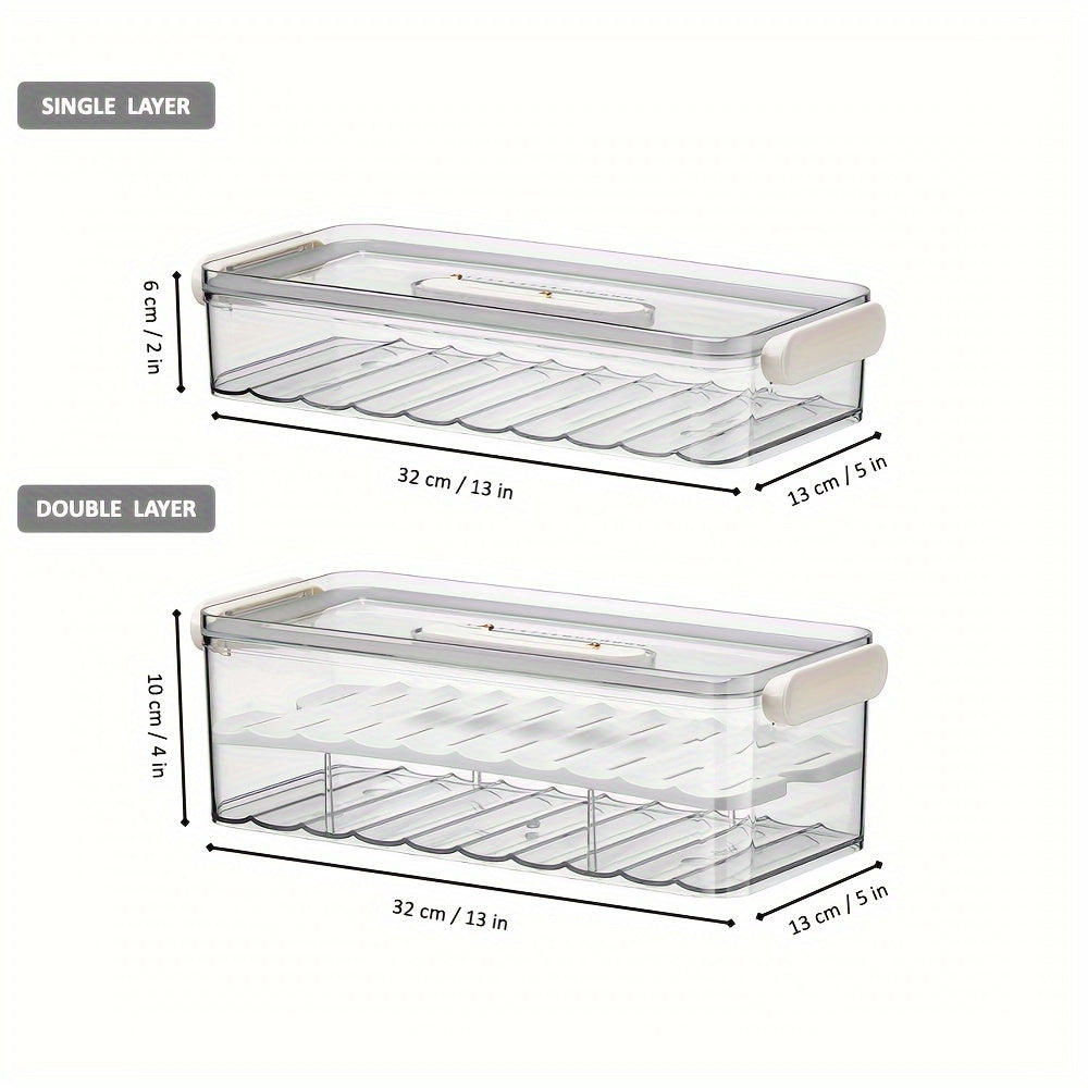 Della | Caixa de Armazenamento para Frigorífico | Recipiente PET Alimentar | Camada Simples ou Dupla