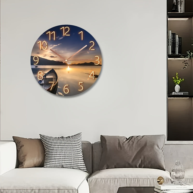Aria | Relógio de Parede Silencioso | Redondo 30cm, Vidro | Design Moderno
