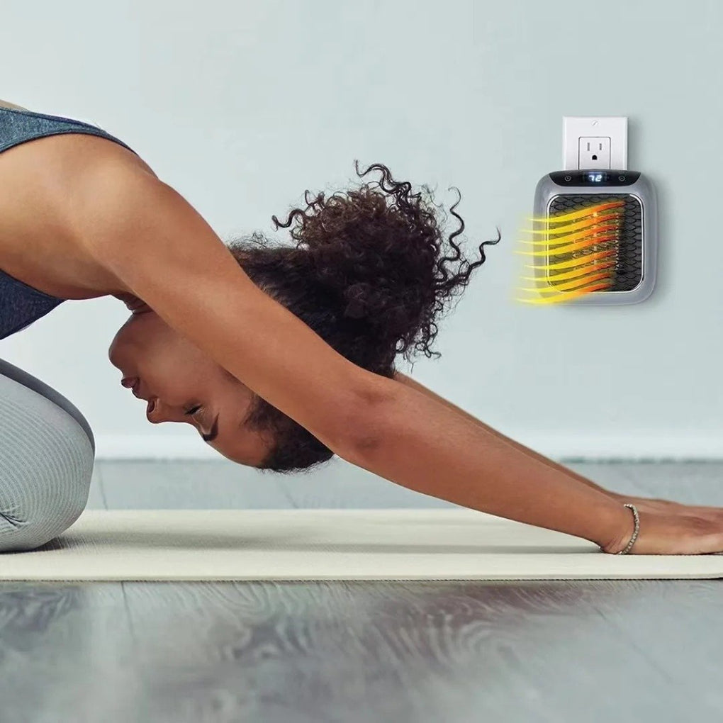Aquecedor Elétrico Portátil | Mini 800W, Cinzento, Cerâmica PTC | Lena