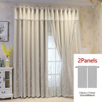 Reva | Cortinas Bordadas Fadas | Filtragem de Luz, Conjunto 2 Painéis | 100% Poliéster, Argolas