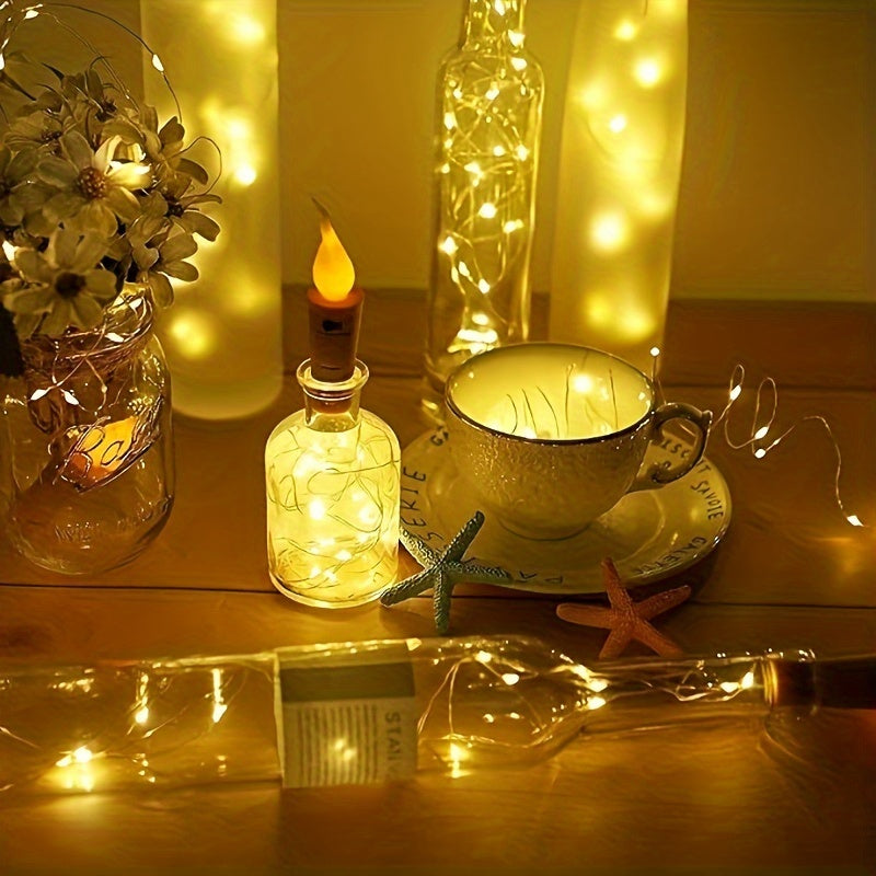 Marlow | Luzes LED para Garrafas | Decoração de Natal e Festas | 10 Peças, A Pilhas