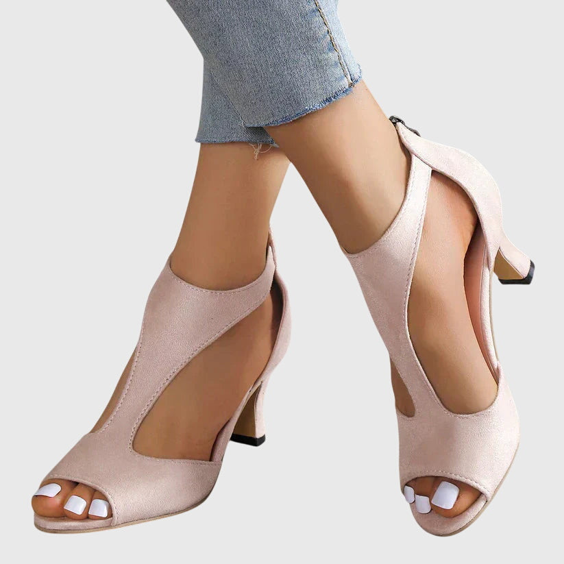 Sapatos de Dança Latina Feminino | Salto Médio, Rosa e Preto