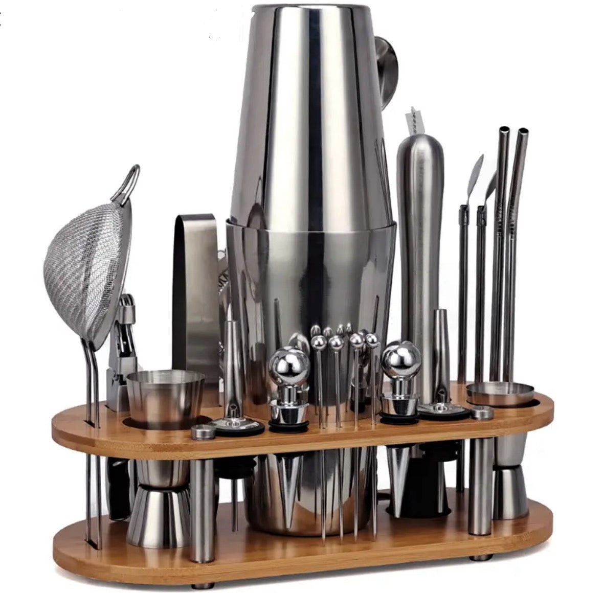 Kit de Bartender Profissional 23 Peças | Coqueteleira em Aço Inox | Hazel
