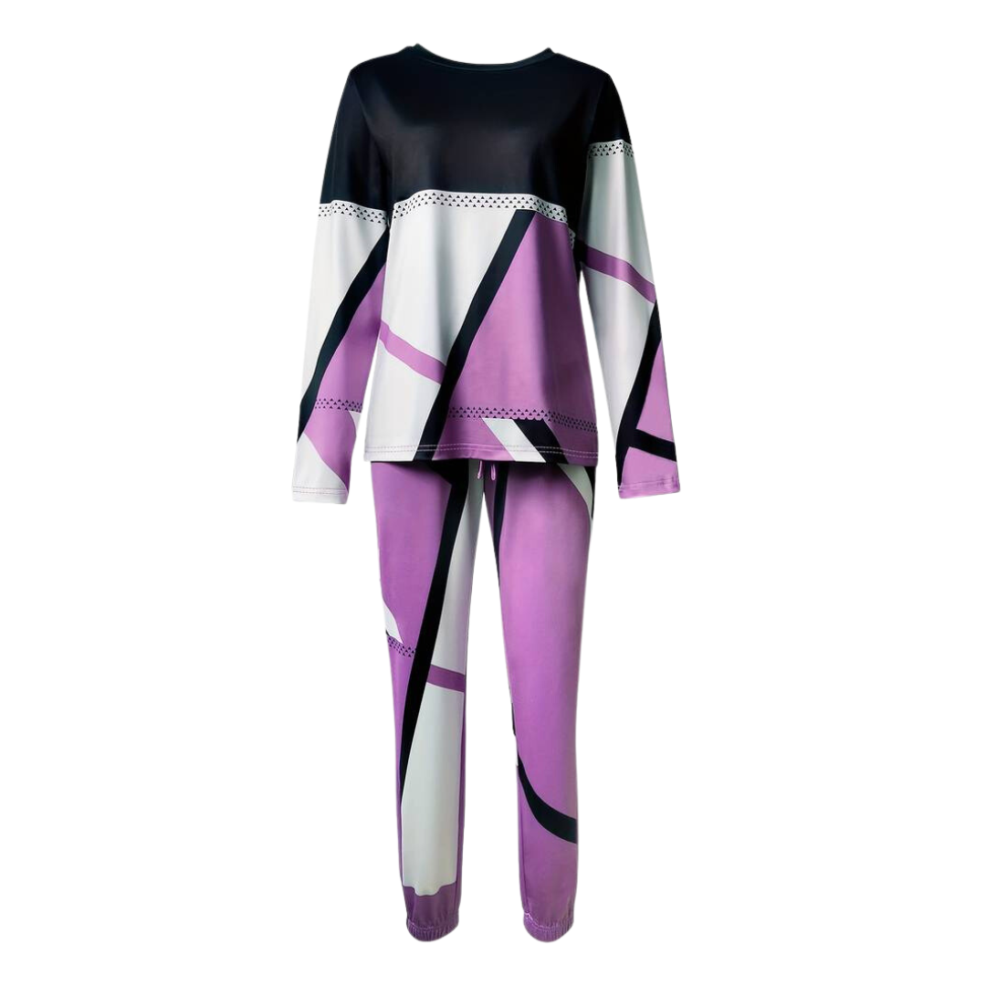 Nina | Conjunto Feminino 2 Peças | Camisola Gola Redonda e Calça | Casual, Conforto
