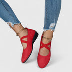 Sapatos ortopédicos femininos slip on acolchoados confortáveis