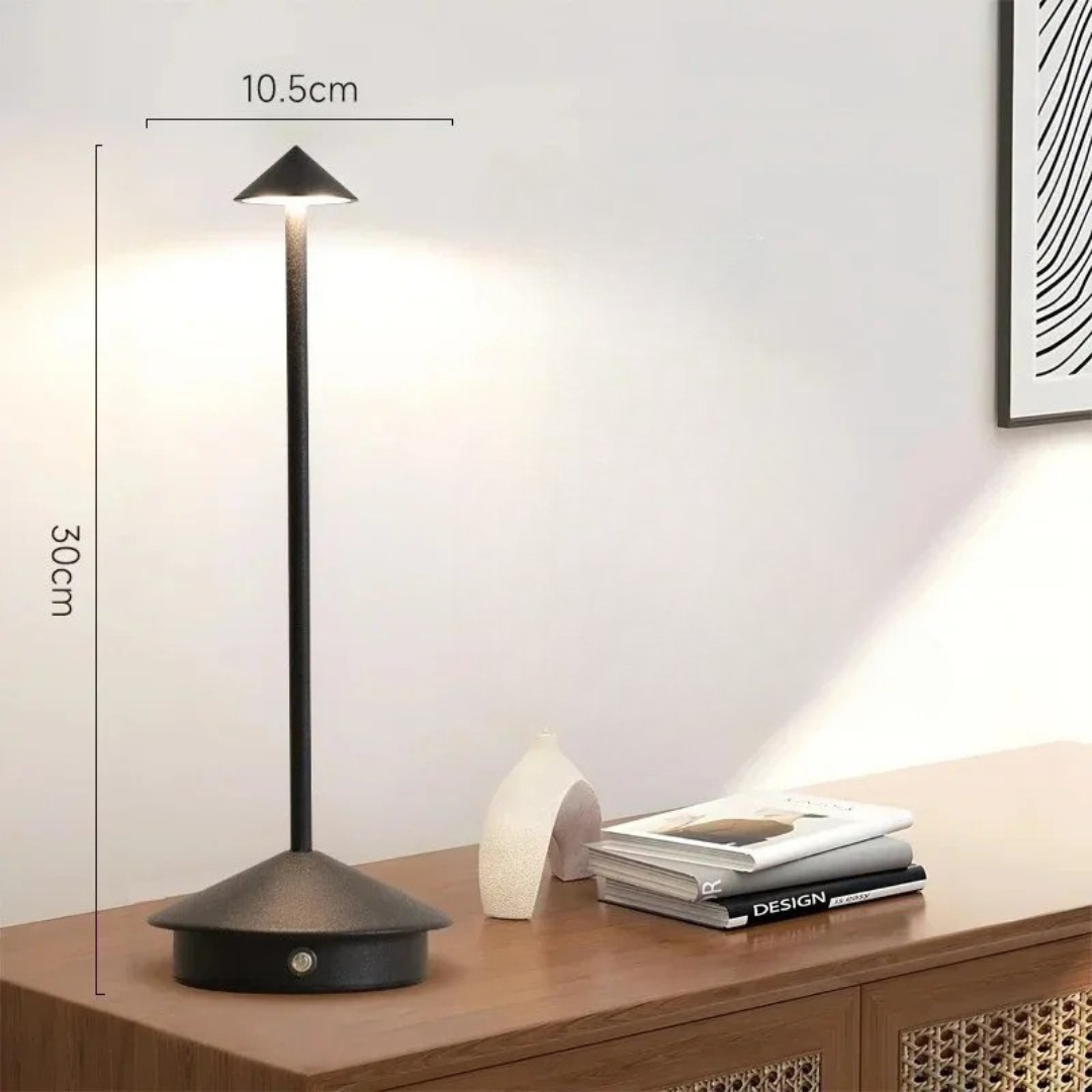 Candeeiro de Mesa LED Recarregável | Alumínio, Toque, 3 Tons | Jade