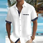 Calla | Camisa Masculina Manga Curta Respirável