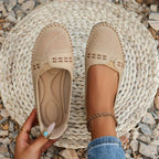 Halcyon | Mulheres Loafers Slip On Perfurados Confortáveis