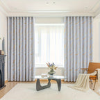 Aria | Cortinas Blackout | Estampa Mármore Bronzeado, 2 Peças | Sala e Quarto