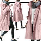 Verena | Casaco Trench Feminino Longo com Capuz
