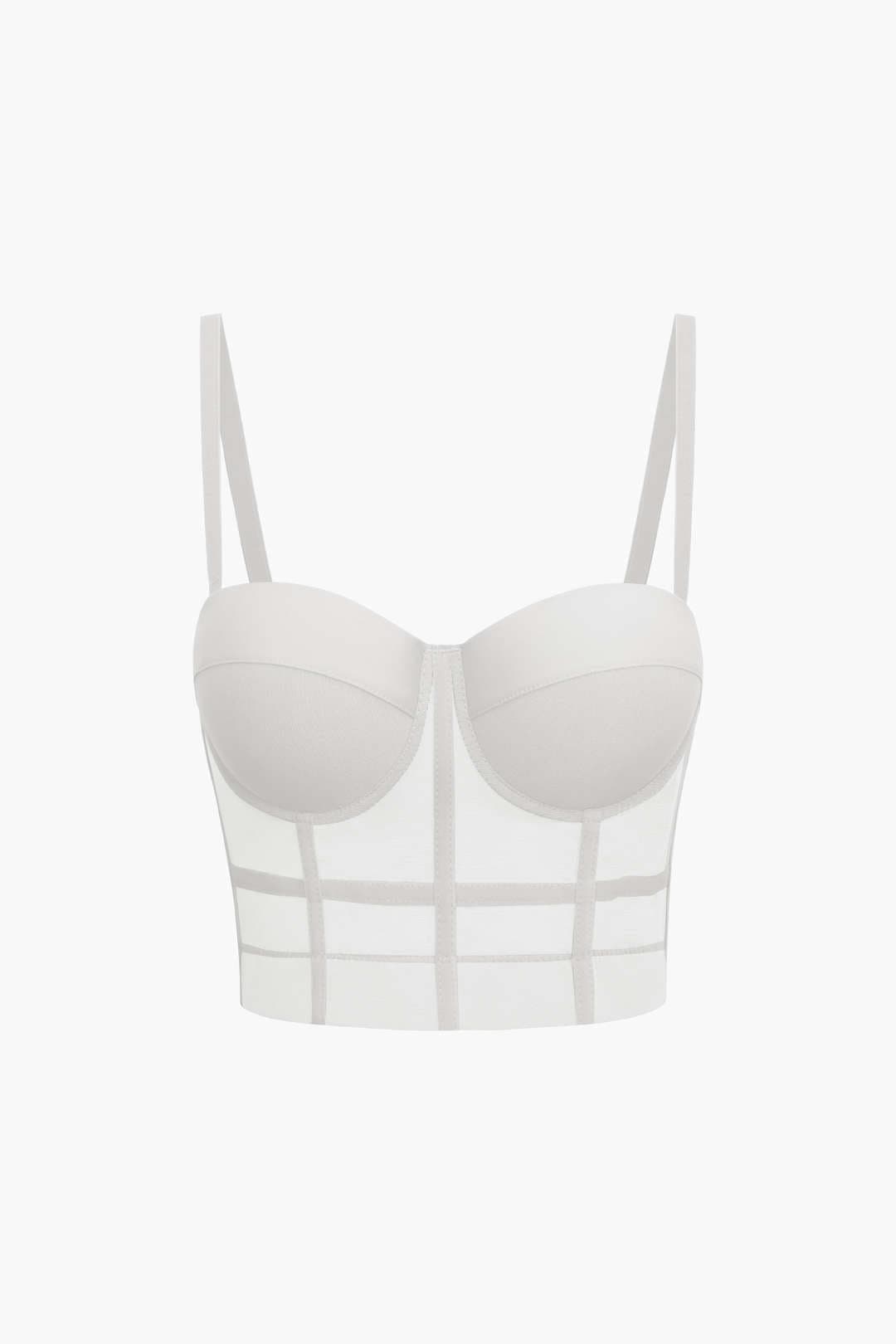 Top de Renda Feminino Bustier com Suporte e Alças Ajustáveis