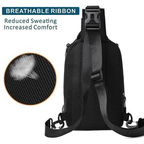 Mochila antifurto impermeável com porta USB e sleeve para portátil