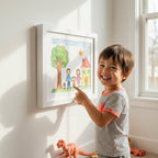 Porta-Retratos Infantil | Armazena até 150 Desenhos | Fecho Magnético