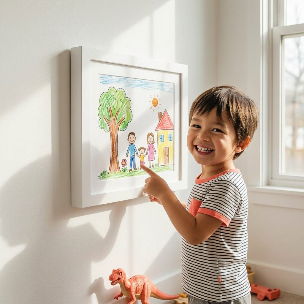Porta-Retratos Infantil | Armazena até 150 Desenhos | Fecho Magnético