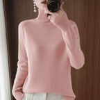 Mulher Camisola Gola Alta Inverno