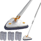 Thalia | Mop Giratório 360° | Limpeza Fácil, Cabeça Triangular | Microfibra Absorvente