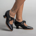 Clea | Sapatos Mary Jane Femininos Salto Bloco Baixo Bico Redondo