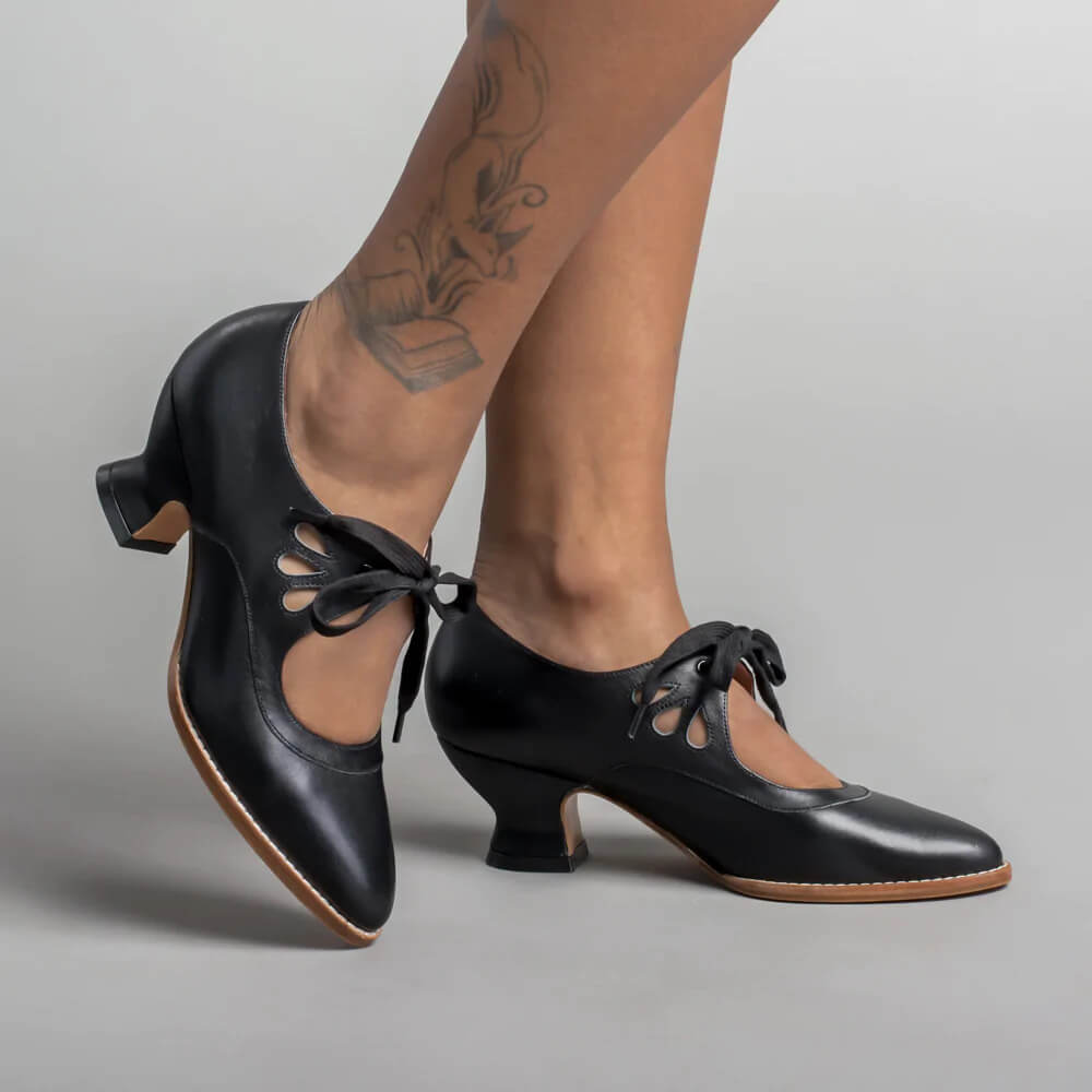 Clea | Sapatos Mary Jane Femininos Salto Bloco Baixo Bico Redondo