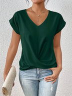 Gigi | Mulher Camiseta Decote Coração Manga Curta