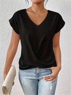 Gigi | Mulher Camiseta Decote Coração Manga Curta