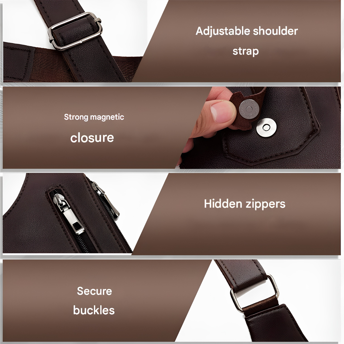 Hazel | Bolsa Tiracolo Masculina Antifurto
