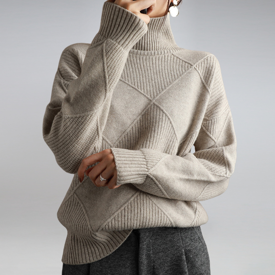Esma | Mulher Caxemira Gola Alta Pullover