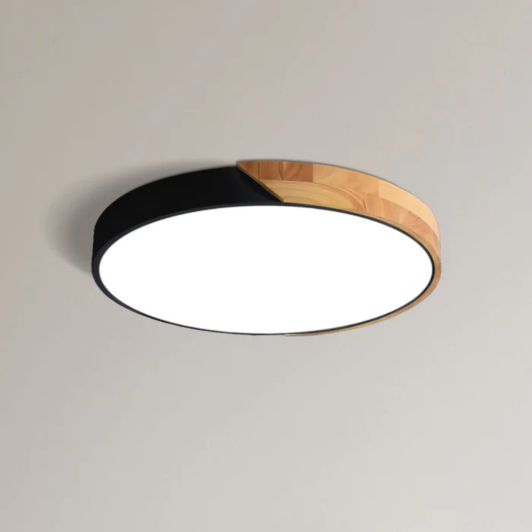 Candeeiro de Teto LED | Design Escandinavo, Madeira Natural | Dahlia
