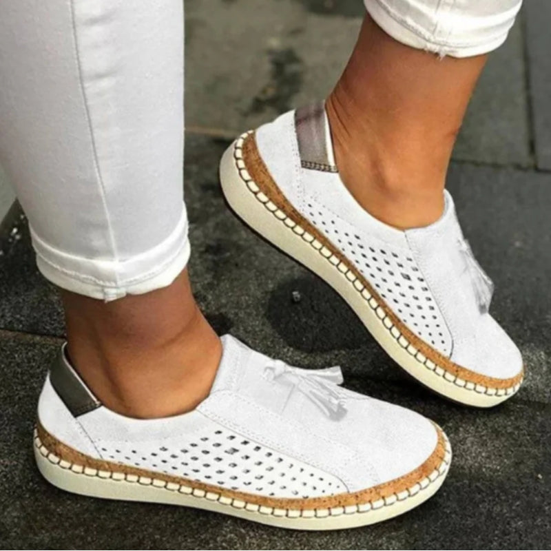 Marlow | Sapatilhas Slip-On Malha Respirável Suporte Plantar Femininas