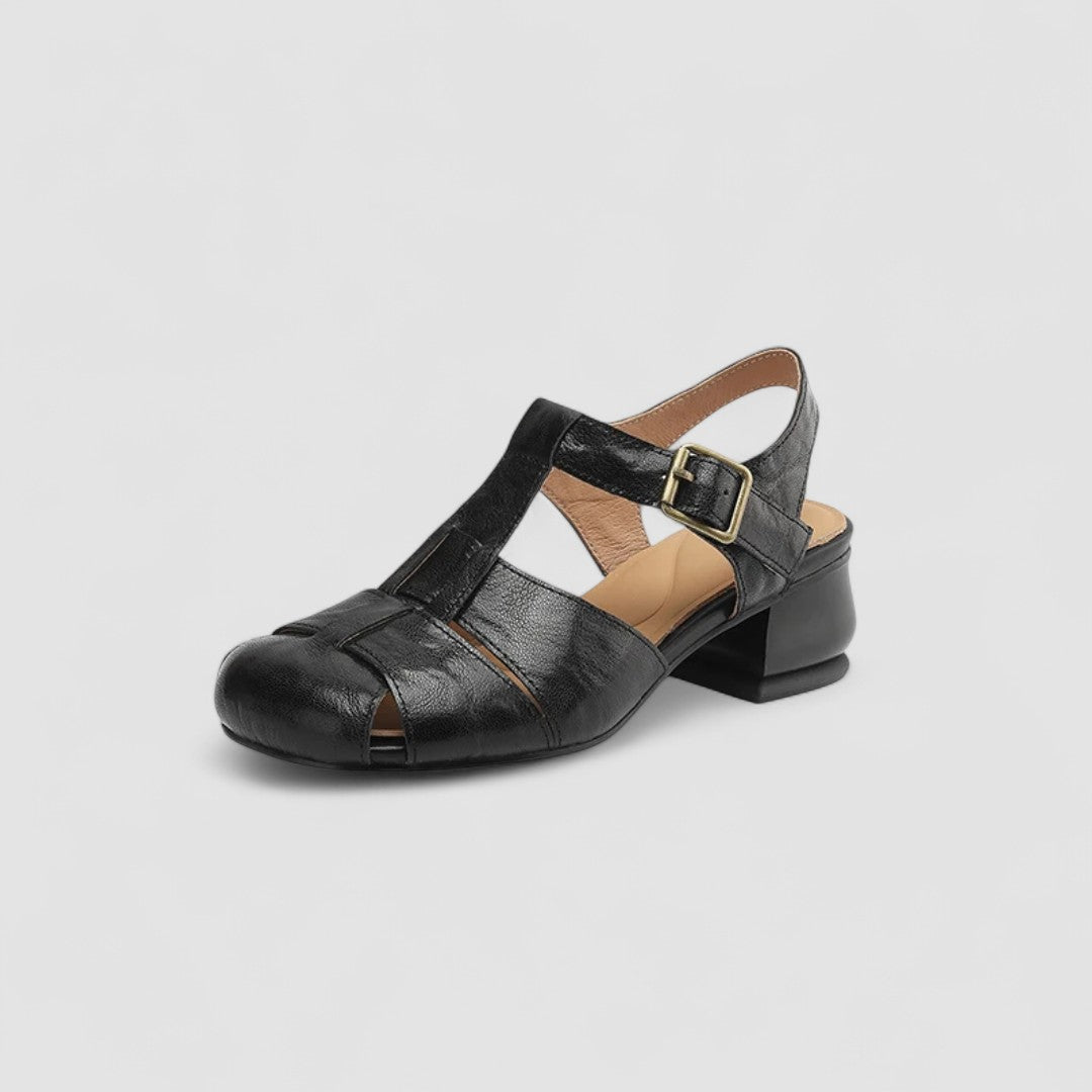 Anouk | Sapatos Mary Jane Femininos Salto Bloco Bico Quadrado Ortopédico