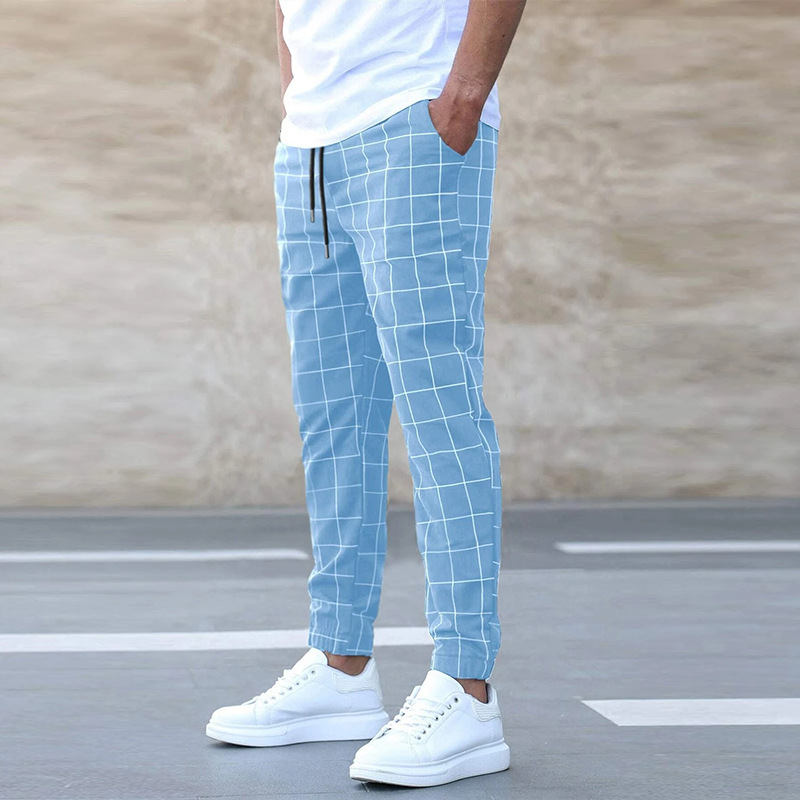 Yara | Calças Xadrez Homem Jogger Conforto Diário