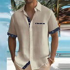 Calla | Camisa Masculina Manga Curta Respirável