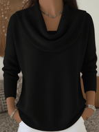 Cora | Camisola Feminina Lã Merino Gola Cowl