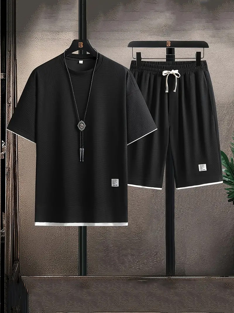 Inez | Conjunto Masculino de Duas Peças | Tecido Waffle, Relaxed Fit | Respirável