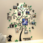 Lyra | Molduras de Foto em Acrílico | Árvore 3D Decorativa para Parede | Autoadesiva, Família