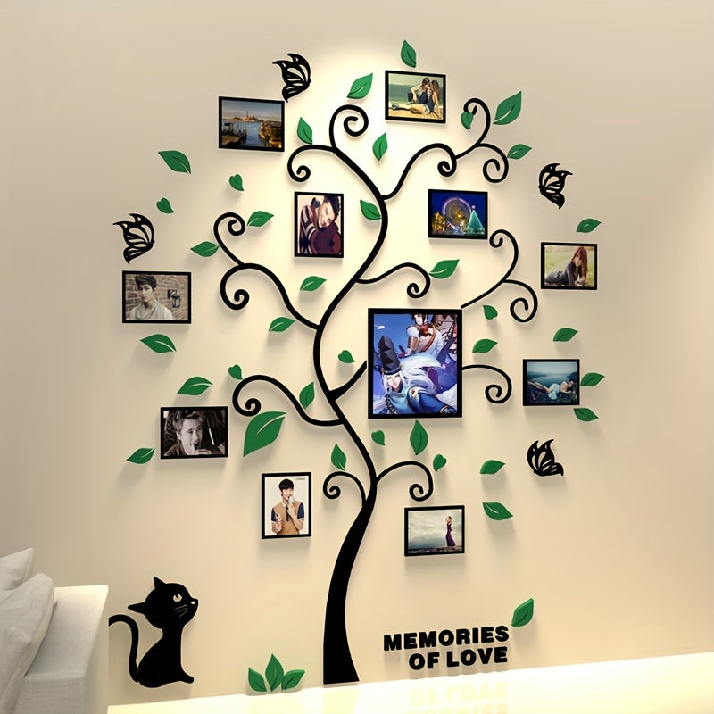 Lyra | Molduras de Foto em Acrílico | Árvore 3D Decorativa para Parede | Autoadesiva, Família