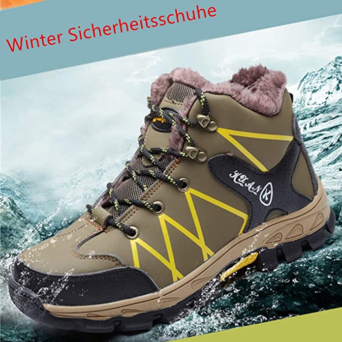 Lyra | Sapatos de Segurança Biqueira de Aço Impermeável Antiderrapante Inverno