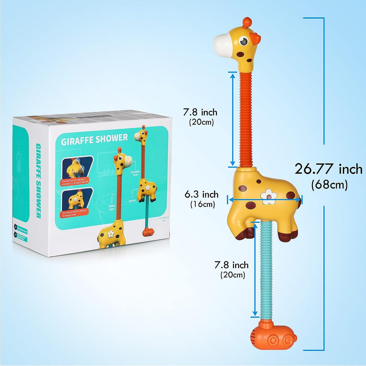 Romilly | Brinquedo de Banho Girafa | Chuveiro Interativo para Bebés | Jogo de Água