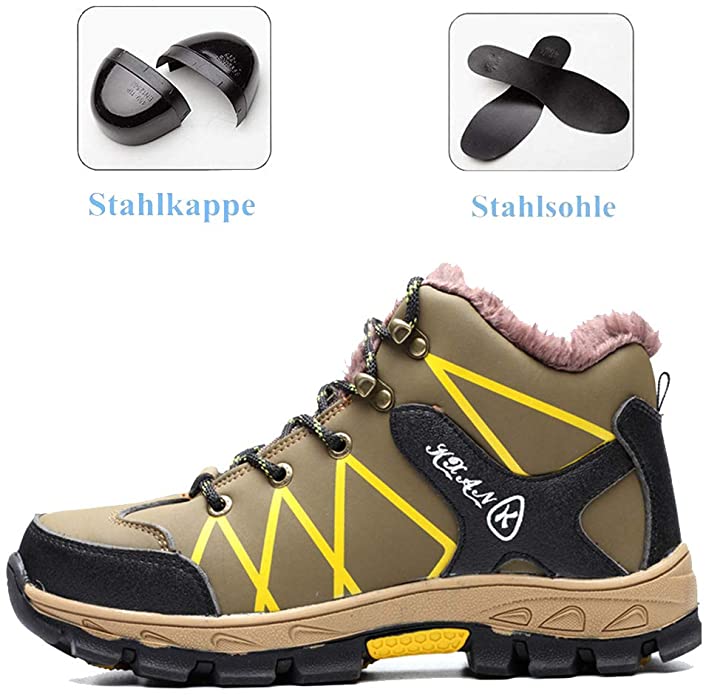 Lyra | Sapatos de Segurança Biqueira de Aço Impermeável Antiderrapante Inverno
