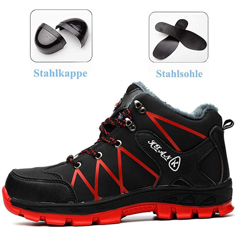 Lyra | Sapatos de Segurança Biqueira de Aço Impermeável Antiderrapante Inverno