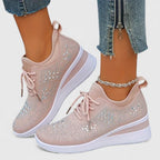 Sapatos ortopédicos femininos bico largo com suporte de arco e sola ergonómica
