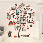 Lyra | Molduras de Foto em Acrílico | Árvore 3D Decorativa para Parede | Autoadesiva, Família