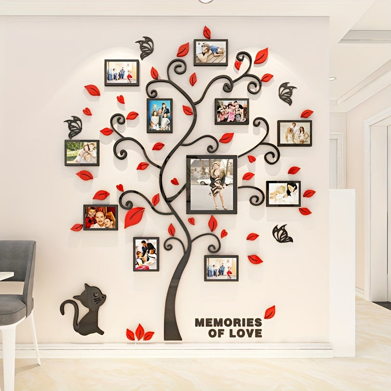 Lyra | Molduras de Foto em Acrílico | Árvore 3D Decorativa para Parede | Autoadesiva, Família