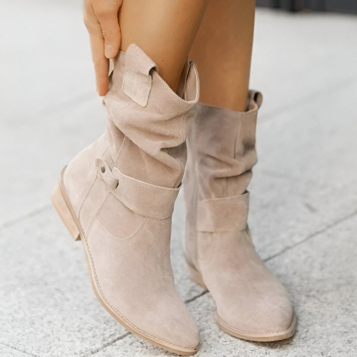 Vianne | Botas Cano Alto Femininas Slouchy Camurça