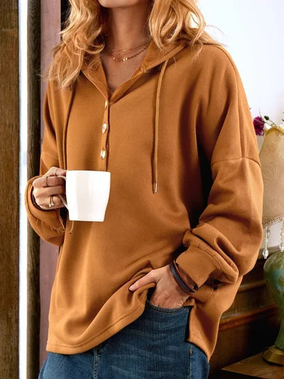 Sweater Feminino Vintage | Manga Longa, Botões | Estilo Casual Clássico