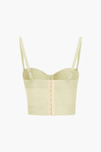 Top de Renda Feminino Bustier com Suporte e Alças Ajustáveis