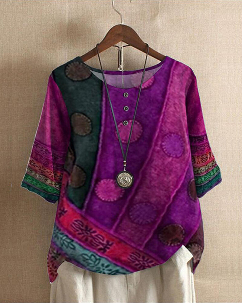 Yvaine | Túnica Feminina Algodão Boho Relaxada